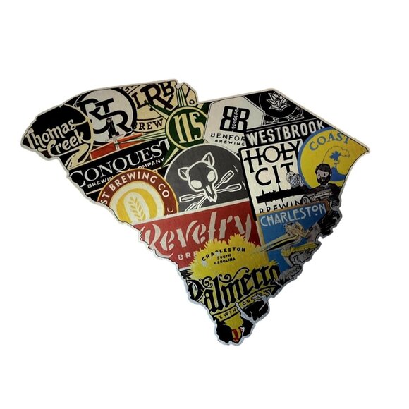 Montford Misfits Other - States of Brew South Carolina Craft Beer Sign Hoppy Faces, Barley Places